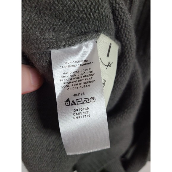 Ann Taylor Grey Cashmere Tie Waist Sweater Womens Large - Picture 6 of 6